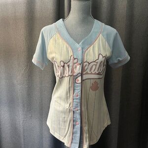 Aristocats Marie Baseball Button Up
